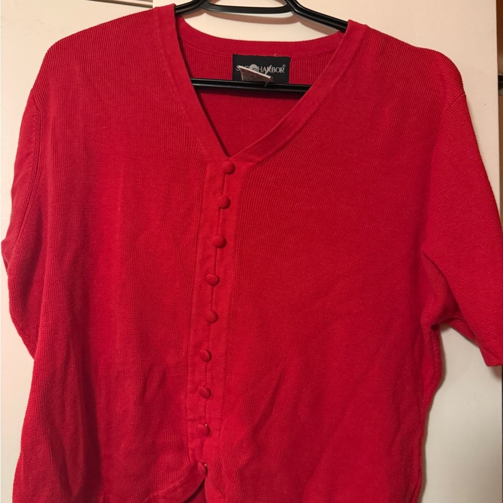 Red Woolrich Button-Up Top